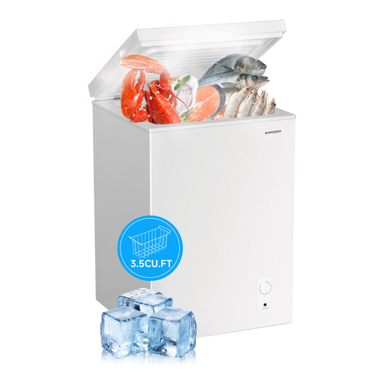 Chest Freezer,3.5 Cu.Ft Freezer With Removable Basket