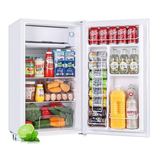 3.2 Cu.Ft Mini Fridge with Freezer White