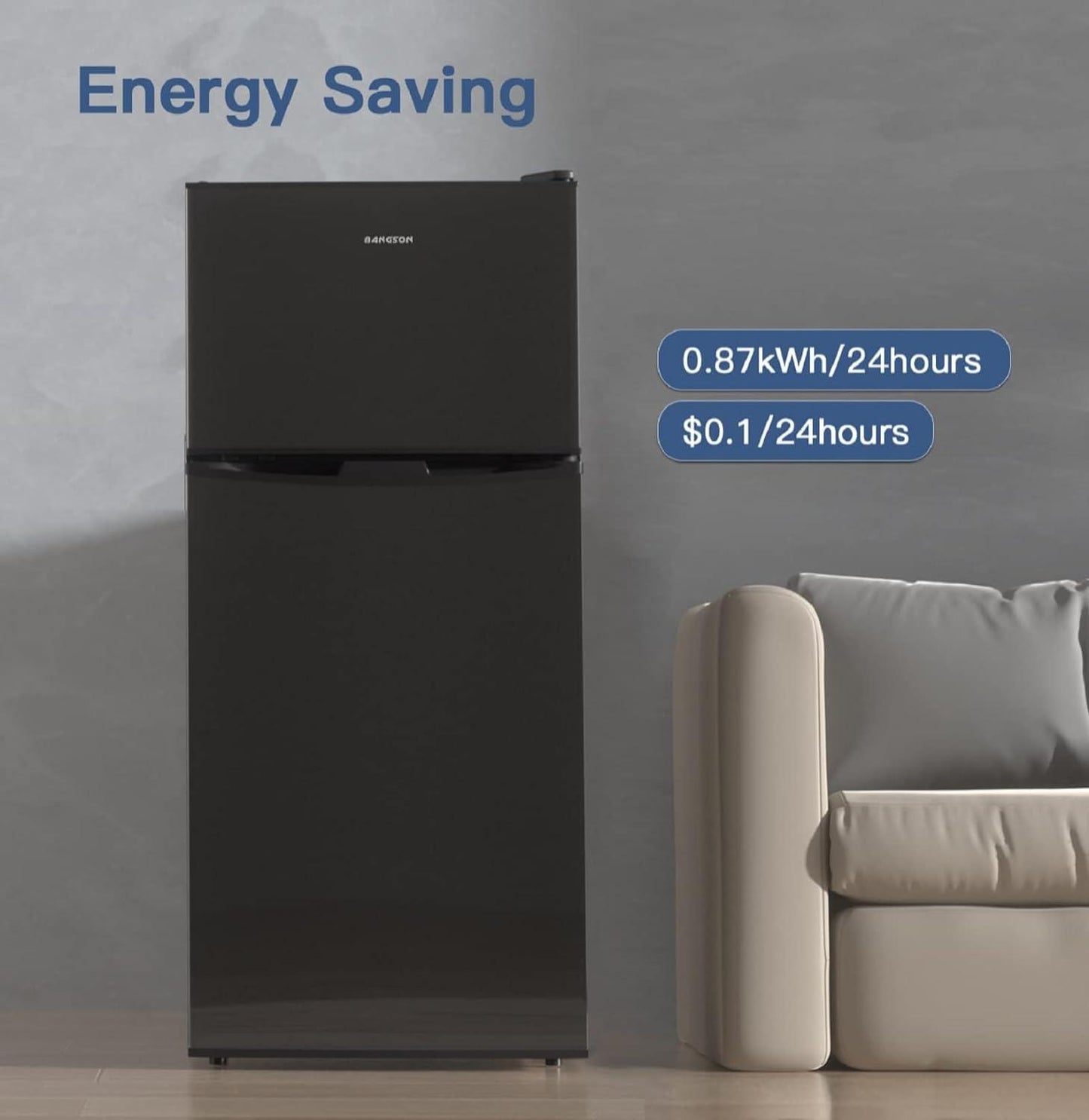 4.0 Cu.Ft Small Refrigerator with Freezer