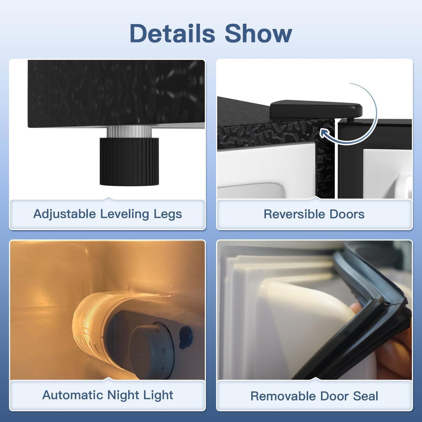 4.0 Cu.Ft Small Refrigerator with Freezer Silver