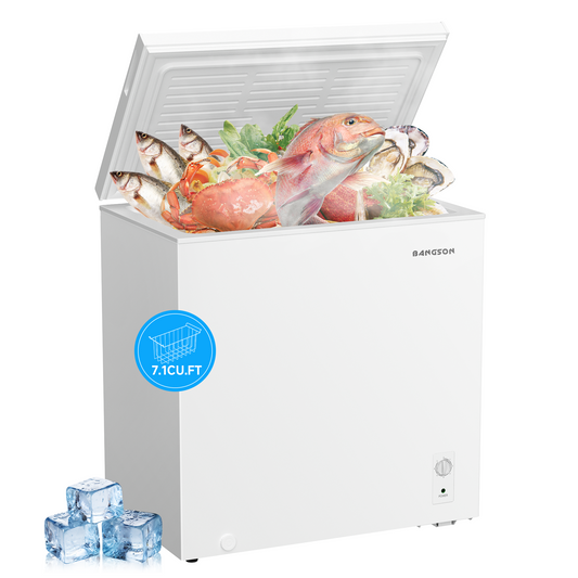 Chest Freezer,7.1 Cu.Ft Freezer With Removable Basket