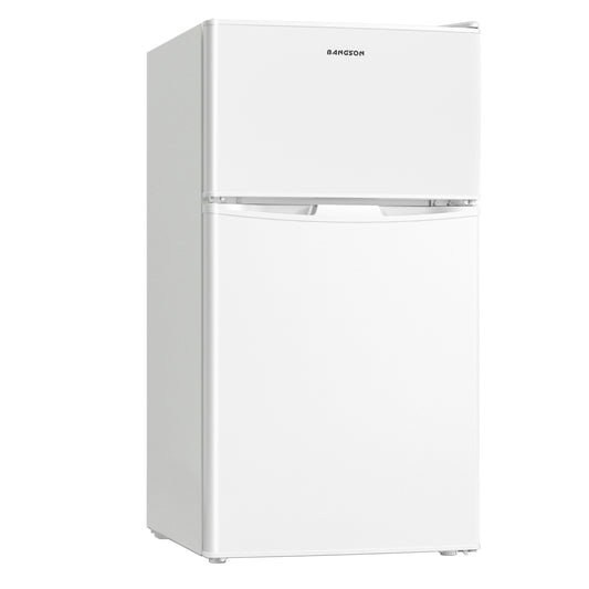 3.2 CU.FT 2 Door Small Refrigerator with Freezer,White