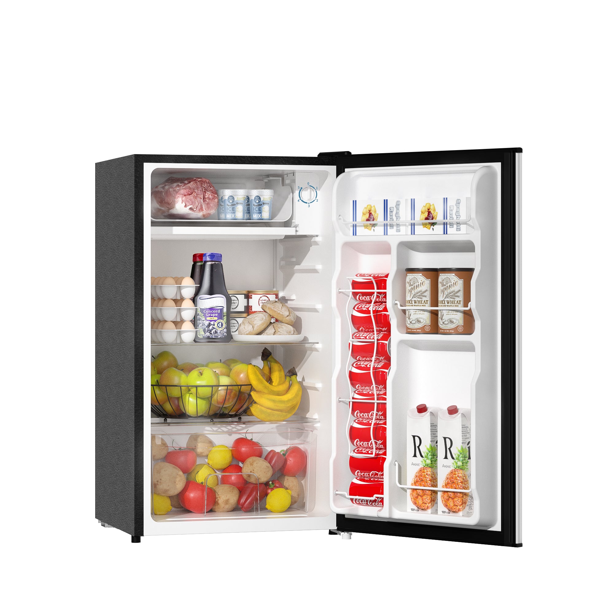 3.2 Cu.Ft Mini Fridge with Freezer Silver – BANGSON